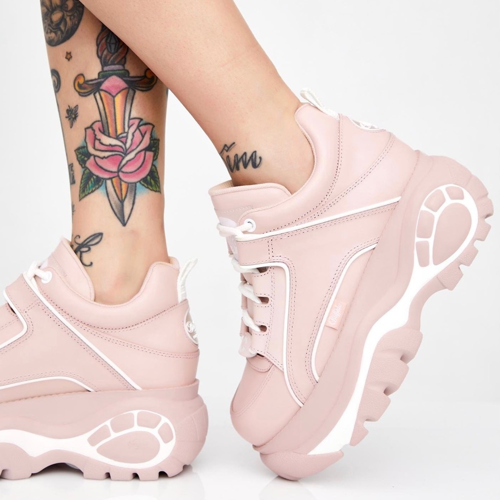 BUFFALO LONDON Classic Low Pink Platform Sneakers 40 9